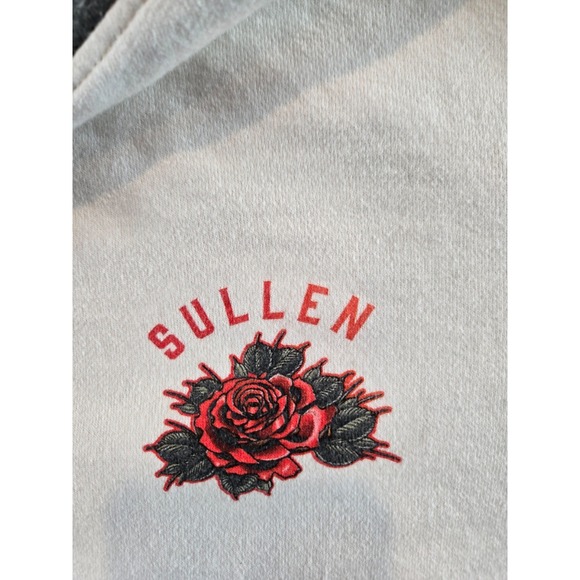 Sullen Art Collective Hoodie Mens S Ivory Native Roses Defend Love Sweatshirt - Picture 6 of 10